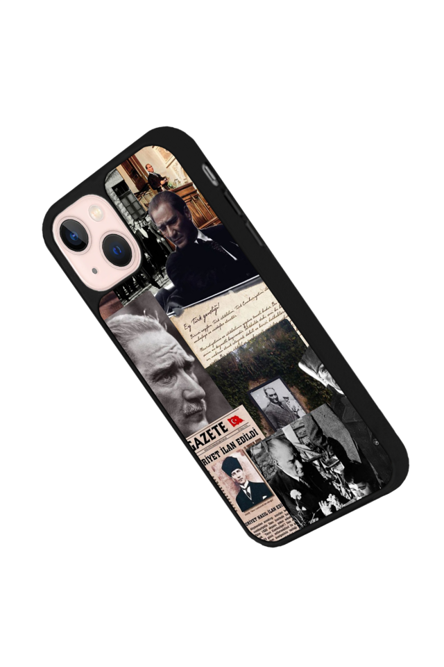 iPhone 15 Uyumlu Mustafa Kemal Ataturk Tasarımlı Glossy Premium Kılıf