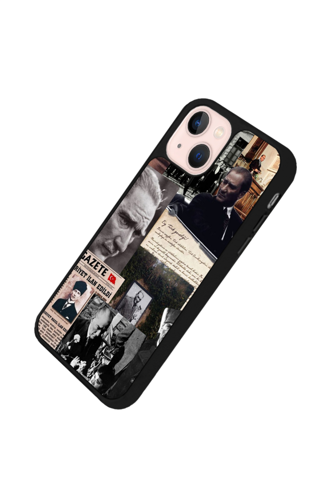 iPhone 15 Uyumlu Mustafa Kemal Ataturk Tasarımlı Glossy Premium Kılıf