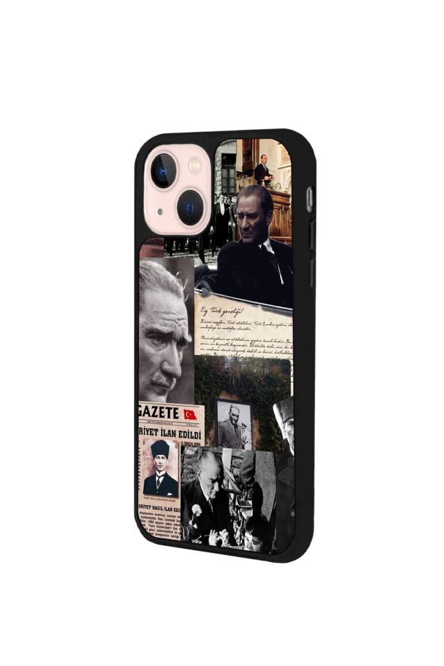 iPhone 15 Uyumlu Mustafa Kemal Ataturk Tasarımlı Glossy Premium Kılıf