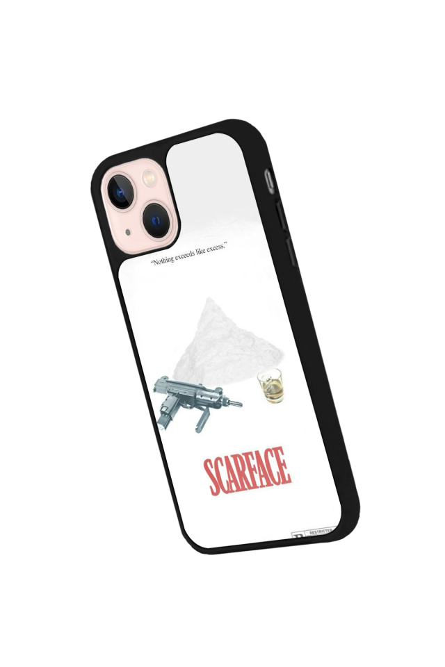 iPhone 14 Plus Uyumlu Scarface Tasarımlı Glossy Premium Kılıf