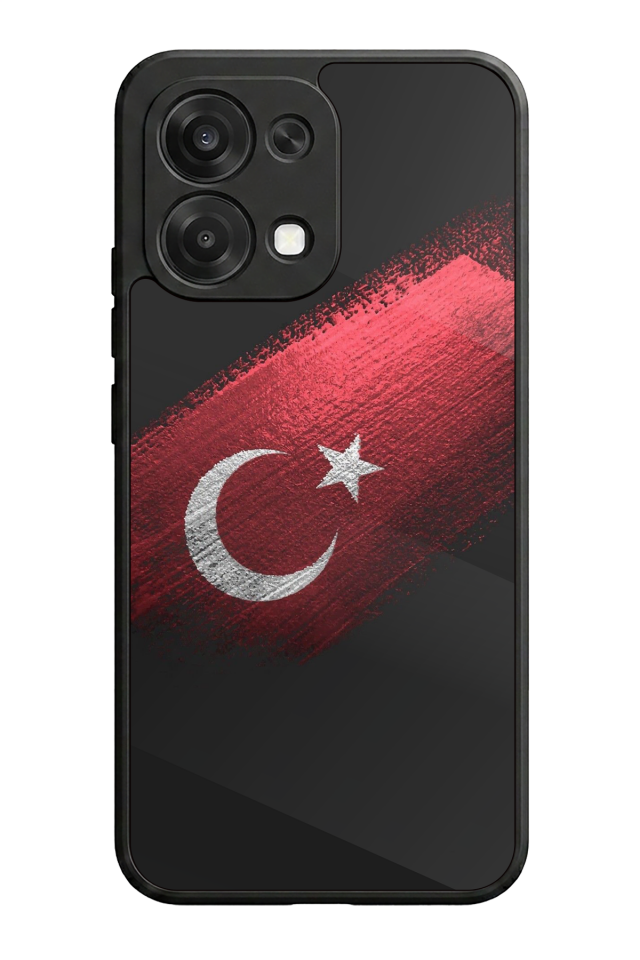 Oppo A6 Pro Uyumlu Türk Bayragi Tasarımlı Glossy Premium Kılıf