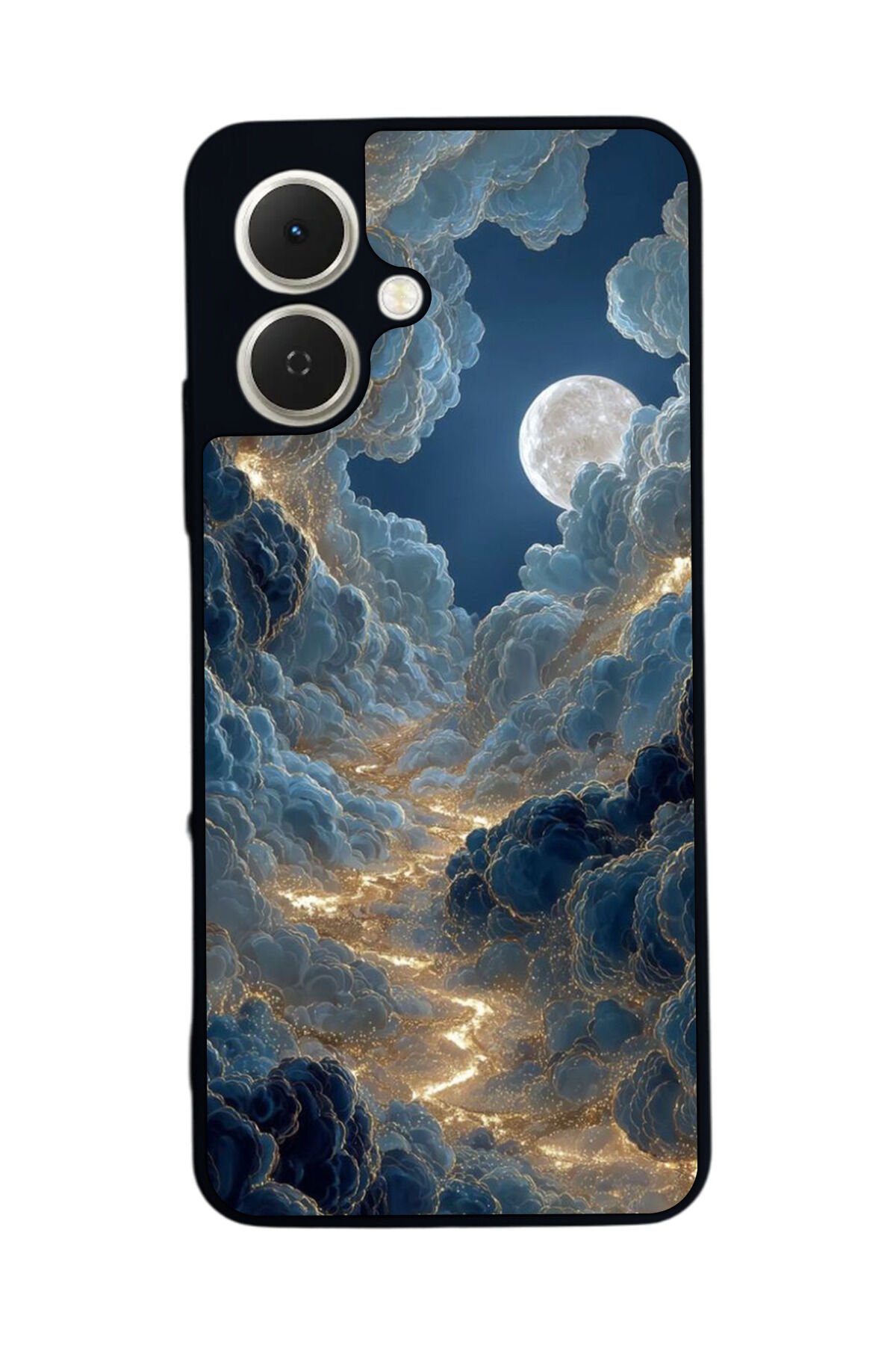 Tecno Spark GO 2 Uyumlu Ay Tasarımlı Glossy Premium Kılıf