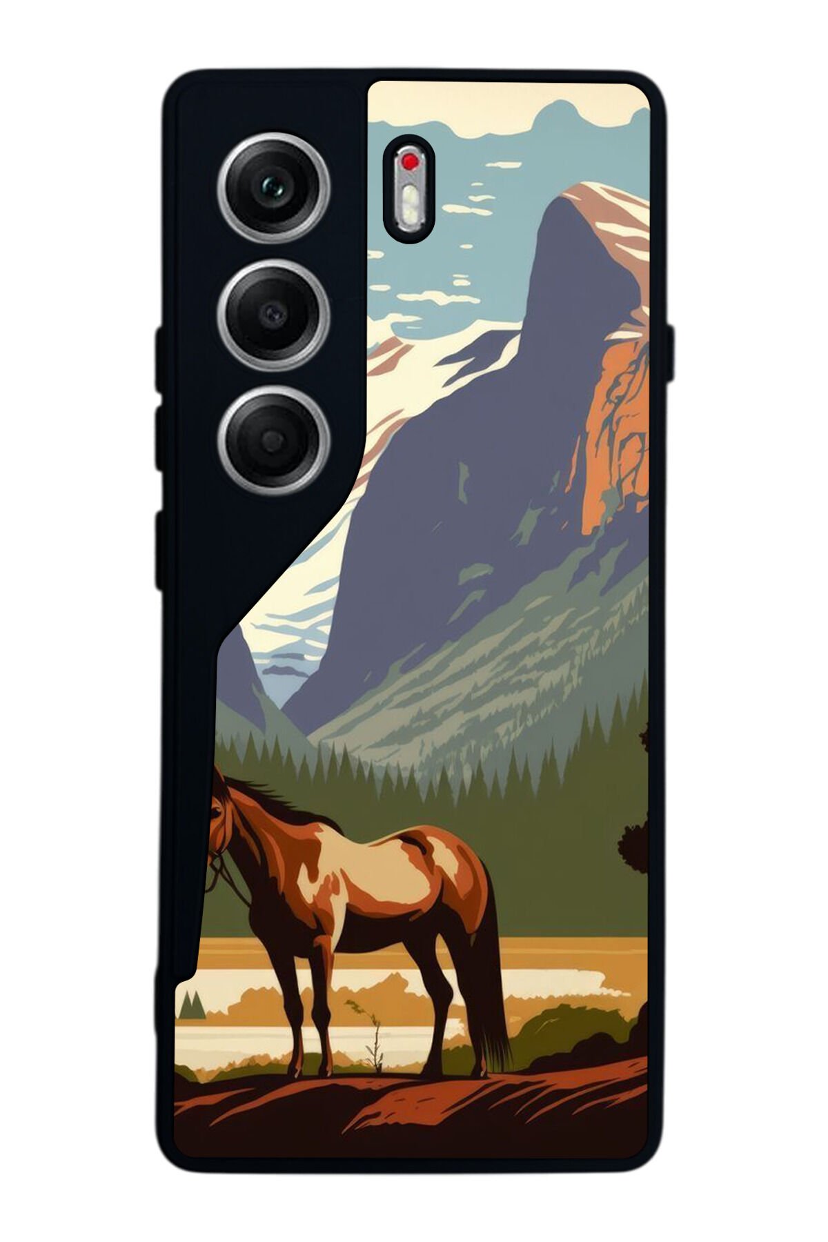 Tecno Camon 40 Uyumlu At Horse Tasarımlı Glossy Premium Kılıf