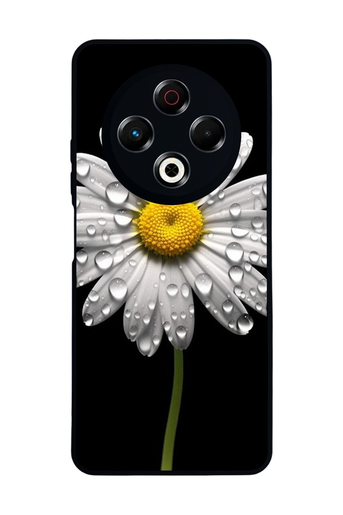 Tecno Spark 30 Uyumlu Papatya Tasarımlı Glossy Premium Kılıf