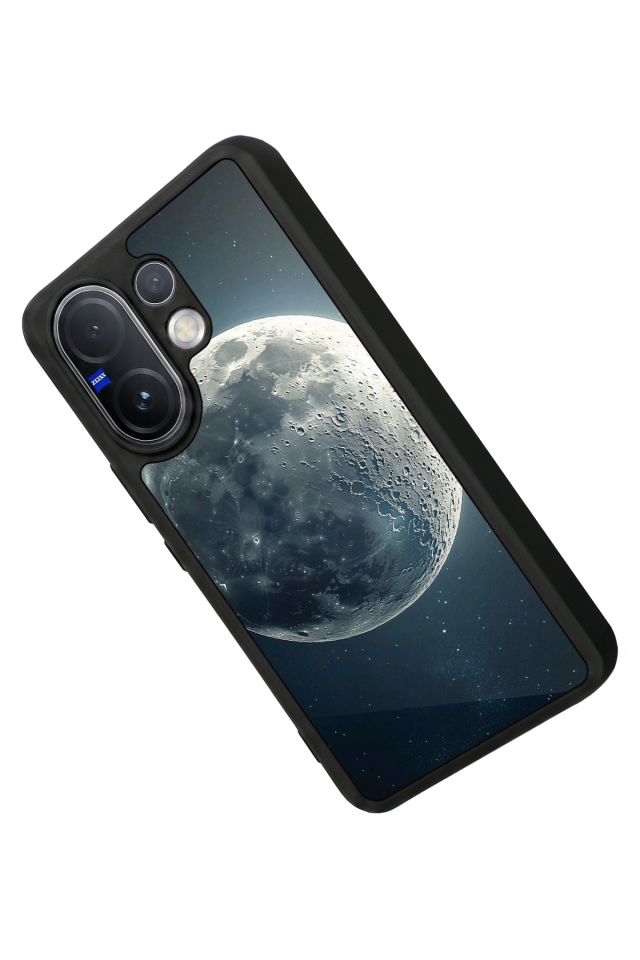 Vivo V60 Uyumlu Ay Tasarımlı Glossy Premium Kılıf