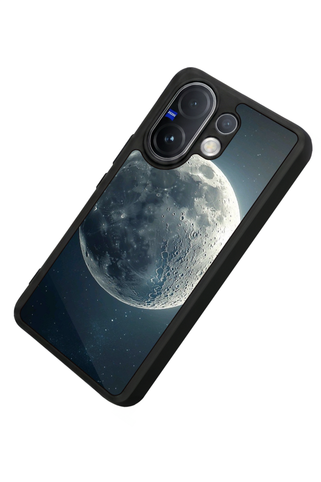 Vivo V60 Uyumlu Ay Tasarımlı Glossy Premium Kılıf