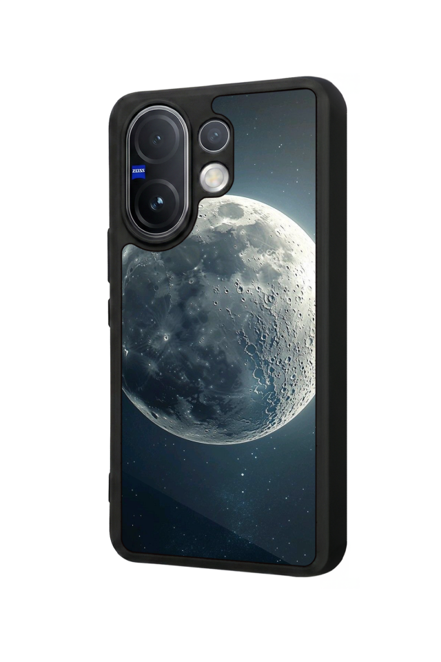 Vivo V60 Uyumlu Ay Tasarımlı Glossy Premium Kılıf