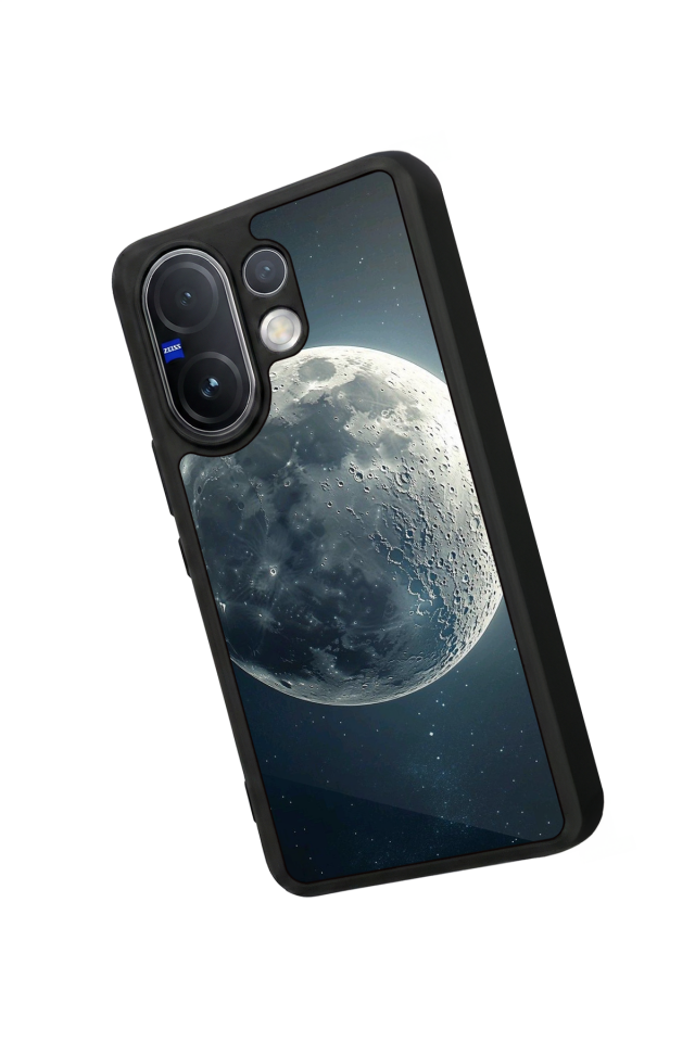 Vivo V60 Uyumlu Ay Tasarımlı Glossy Premium Kılıf