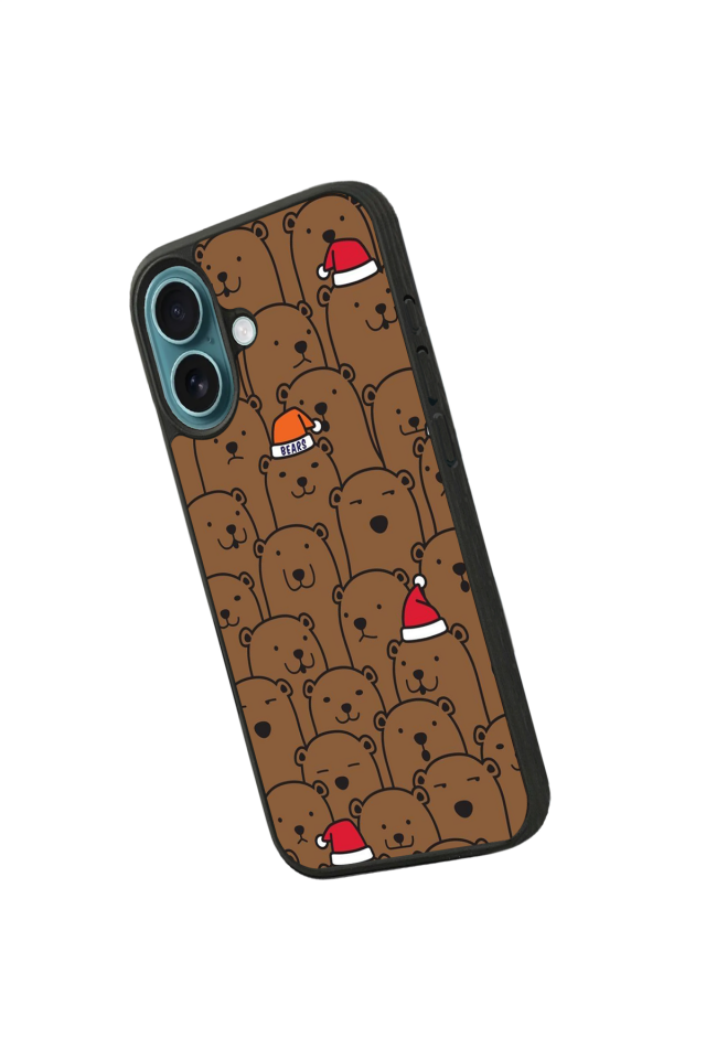 iPhone 16 Uyumlu Ayı Tasarımlı Glossy Premium Kılıf