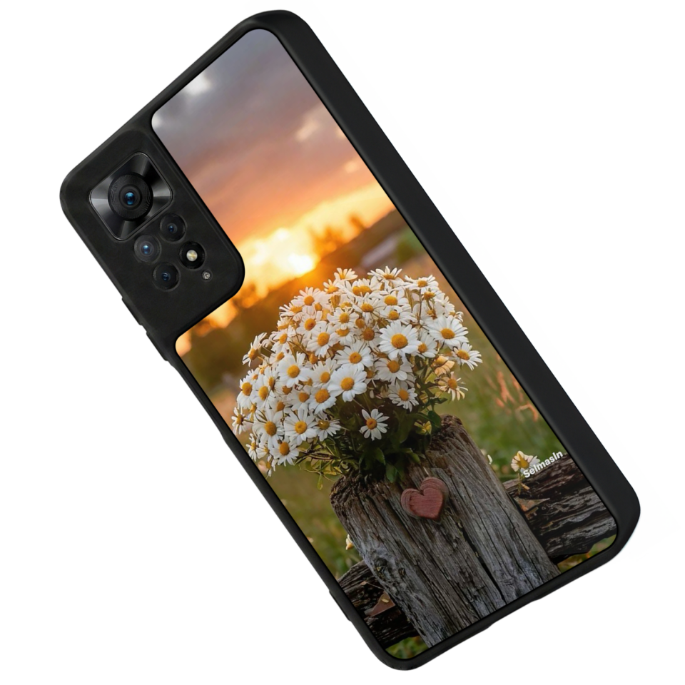 Xiaomi Redmi Note 12 Pro Uyumlu Cicek Tasarımlı Glossy Premium Kılıf
