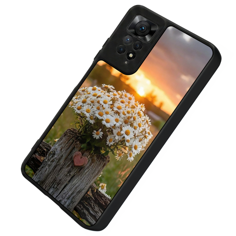Xiaomi Redmi Note 12 Pro Uyumlu Cicek Tasarımlı Glossy Premium Kılıf