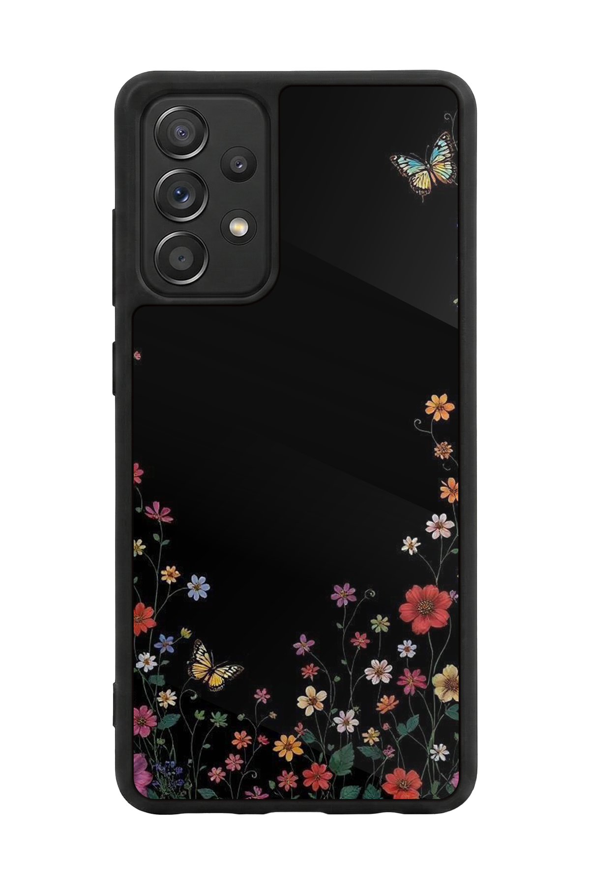 Samsung Galaxy A72 Uyumlu Floral Tasarımlı Glossy Premium Kılıf