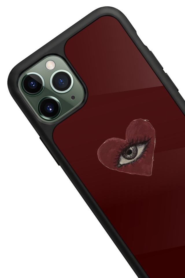 iPhone 11 Pro Max Uyumlu Kalp Love Tasarımlı Glossy Premium Kılıf