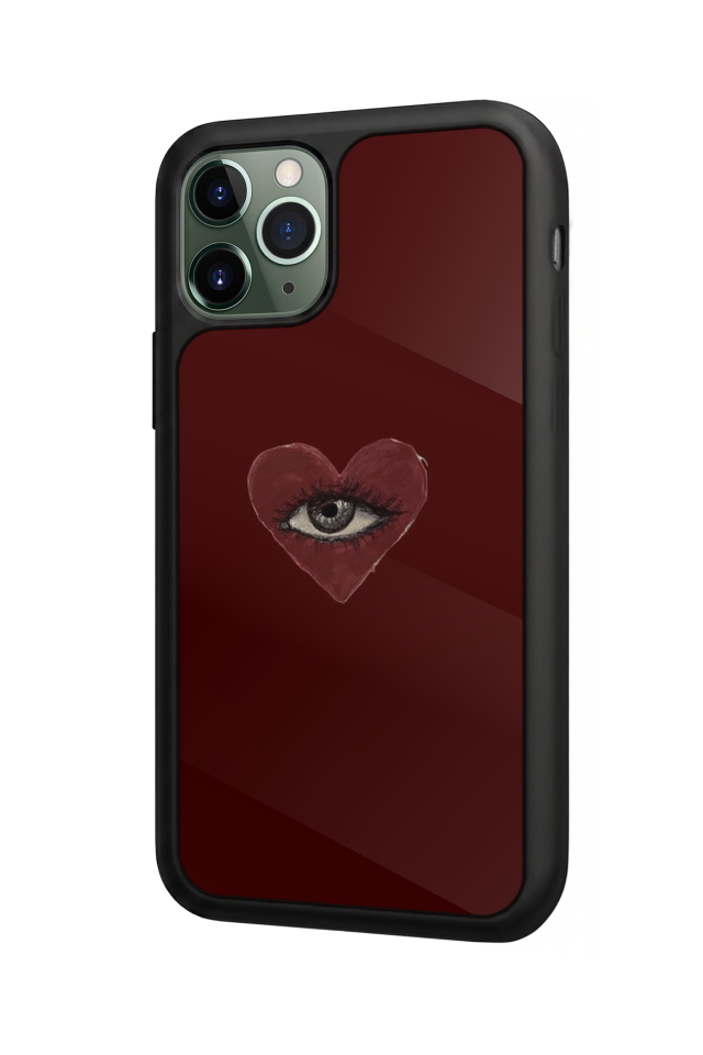 iPhone 11 Pro Max Uyumlu Kalp Love Tasarımlı Glossy Premium Kılıf