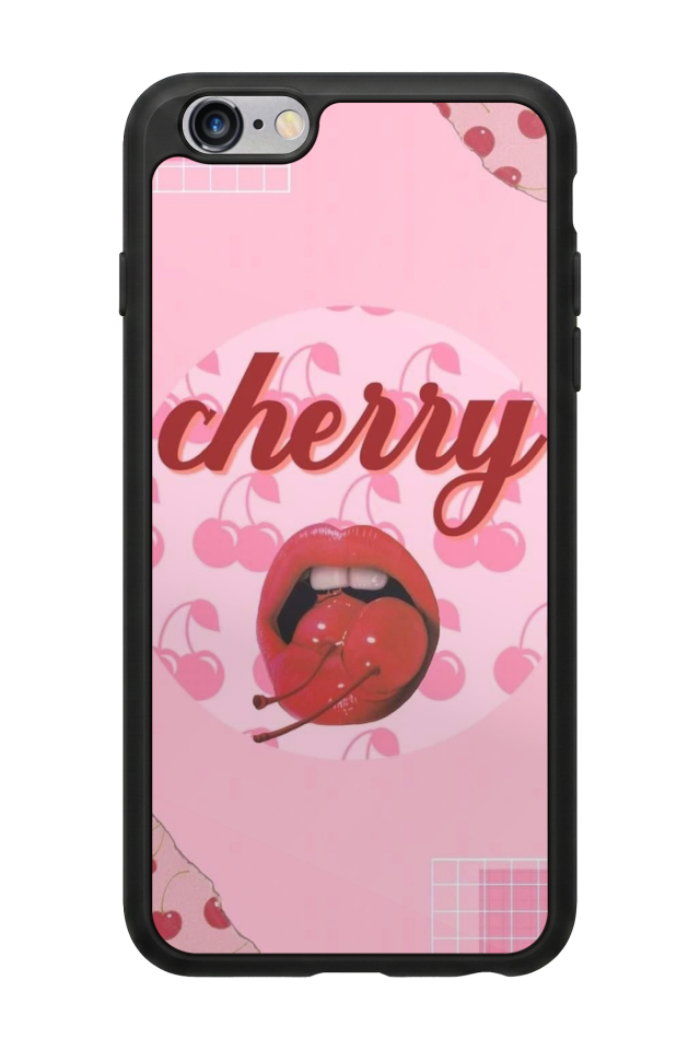 iPhone 6 Plus Uyumlu Kiraz Tasarımlı Glossy Premium Kılıf