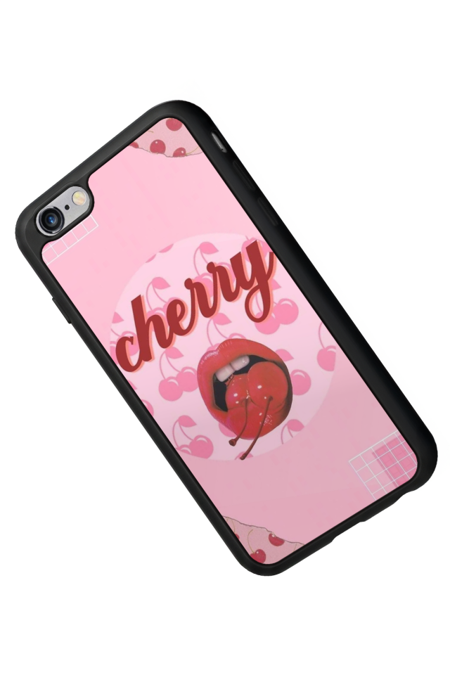 iPhone 6 Plus Uyumlu Kiraz Tasarımlı Glossy Premium Kılıf