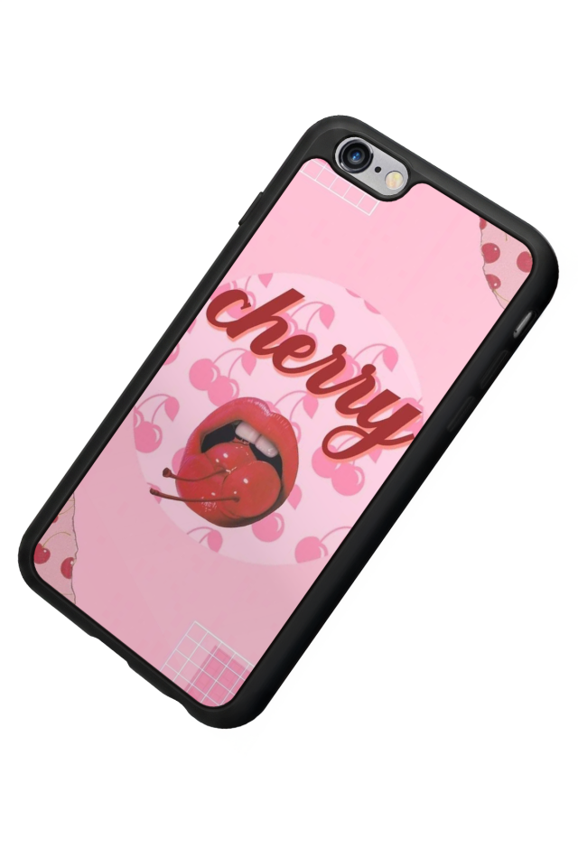 iPhone 6 Plus Uyumlu Kiraz Tasarımlı Glossy Premium Kılıf