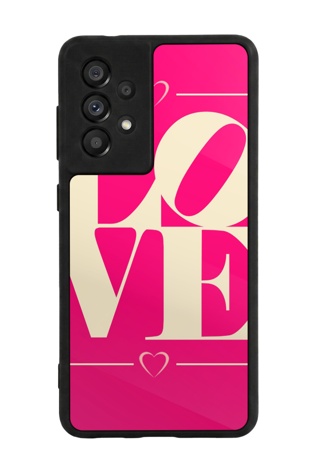 Samsung Galaxy A73 Uyumlu Love Tasarımlı Glossy Premium Kılıf