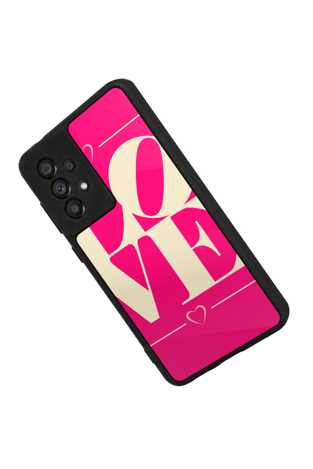 Samsung Galaxy A73 Uyumlu Love Tasarımlı Glossy Premium Kılıf