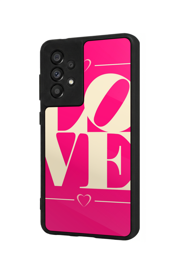 Samsung Galaxy A73 Uyumlu Love Tasarımlı Glossy Premium Kılıf