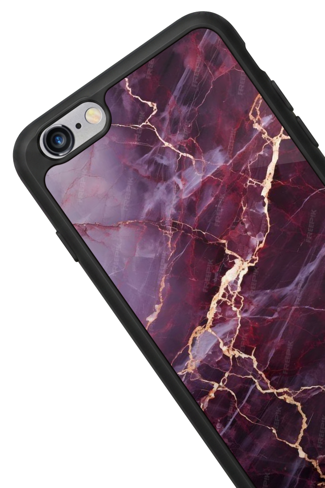 iPhone 6s Plus Uyumlu Mermer Marble Tasarımlı Glossy Premium Kılıf