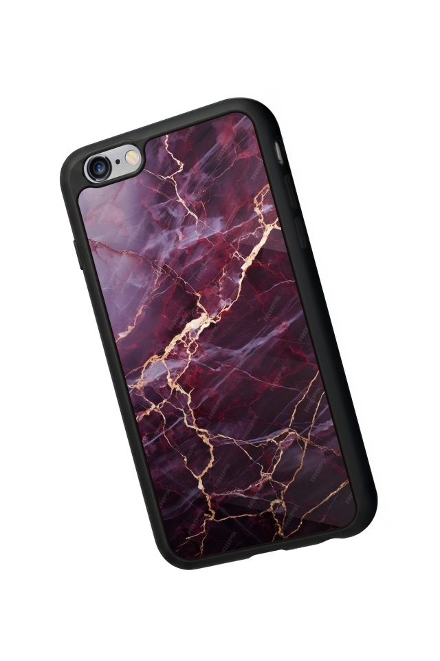 iPhone 6s Plus Uyumlu Mermer Marble Tasarımlı Glossy Premium Kılıf
