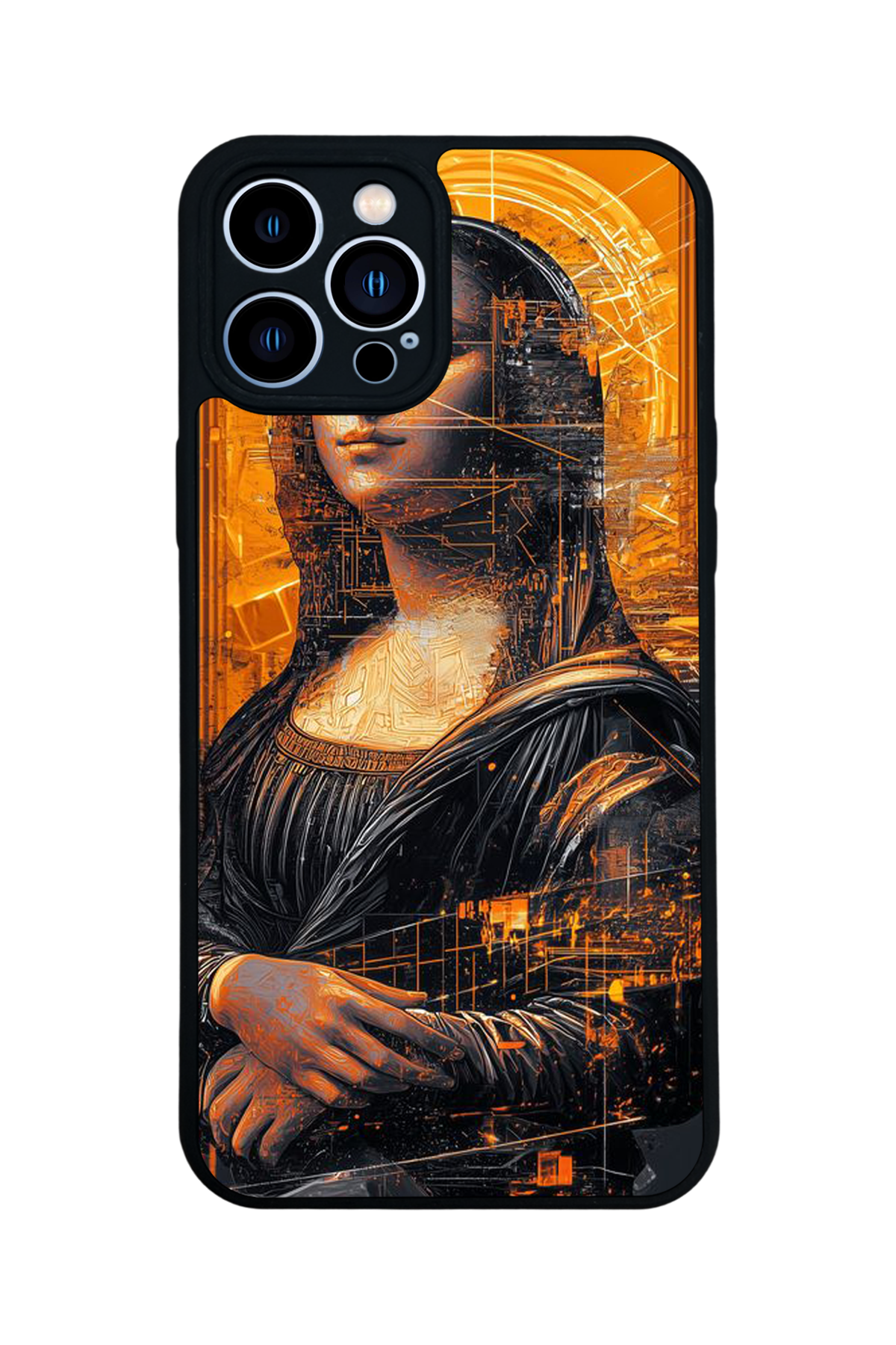 iPhone 13 Pro Max Uyumlu Monalisa Tasarımlı Glossy Premium Kılıf