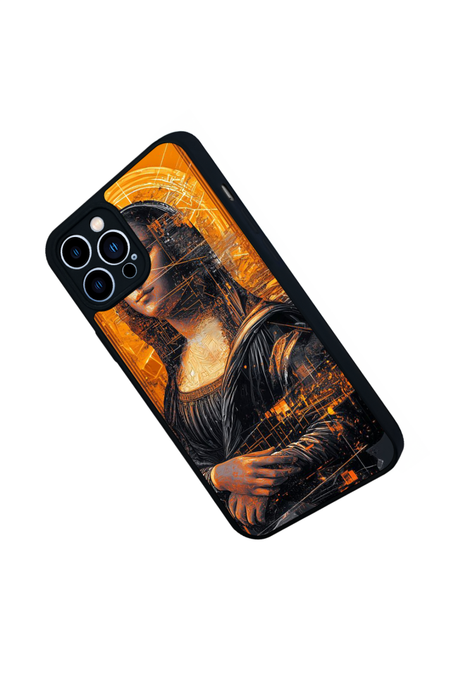 iPhone 13 Pro Max Uyumlu Monalisa Tasarımlı Glossy Premium Kılıf