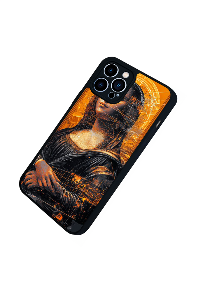 iPhone 13 Pro Max Uyumlu Monalisa Tasarımlı Glossy Premium Kılıf