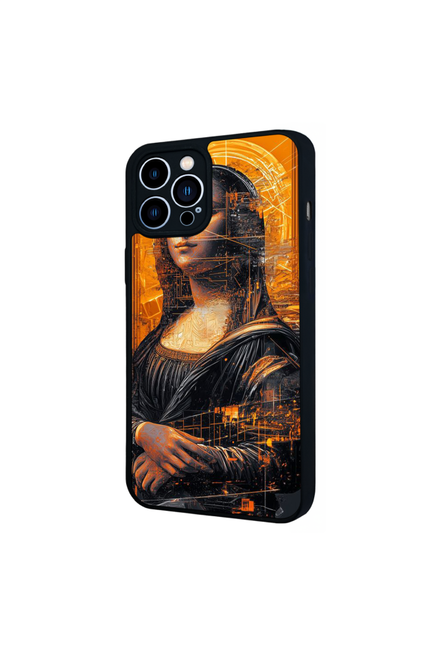 iPhone 13 Pro Max Uyumlu Monalisa Tasarımlı Glossy Premium Kılıf