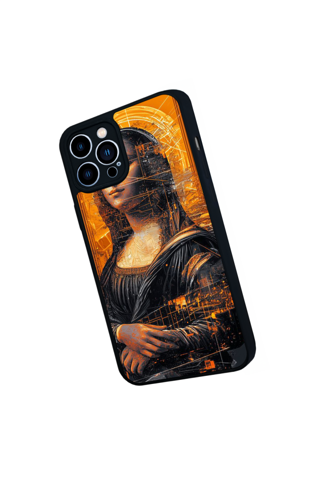 iPhone 13 Pro Max Uyumlu Monalisa Tasarımlı Glossy Premium Kılıf