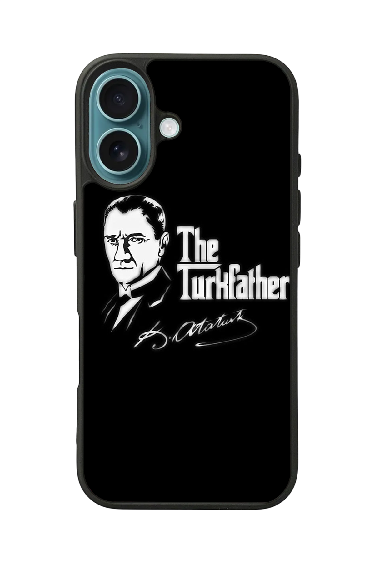 iPhone 16 Plus Uyumlu Mustafa Kemal Ataturk Tasarımlı Glossy Premium Kılıf