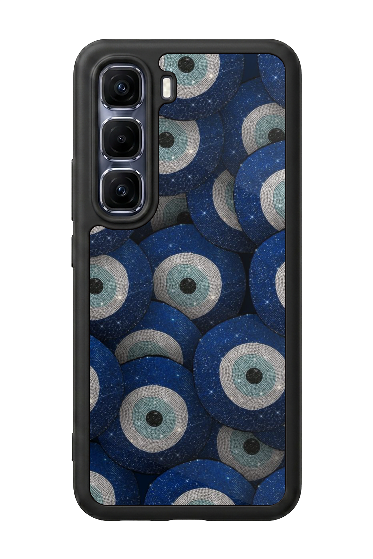 Infinix Hot 60 Pro Plus Uyumlu Nazar Tasarımlı Glossy Premium Kılıf