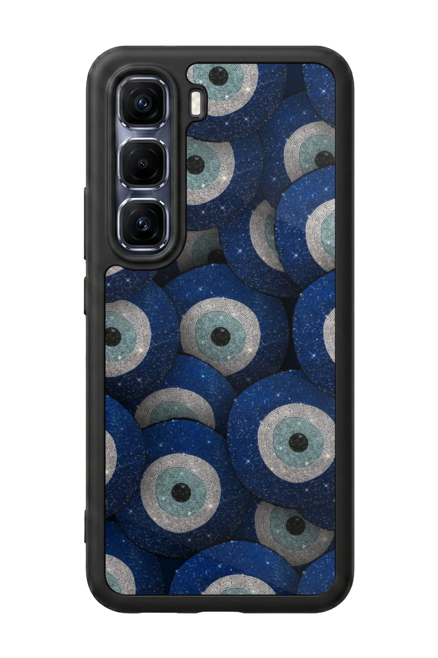Infinix Hot 60 Pro Plus Uyumlu Nazar Tasarımlı Glossy Premium Kılıf
