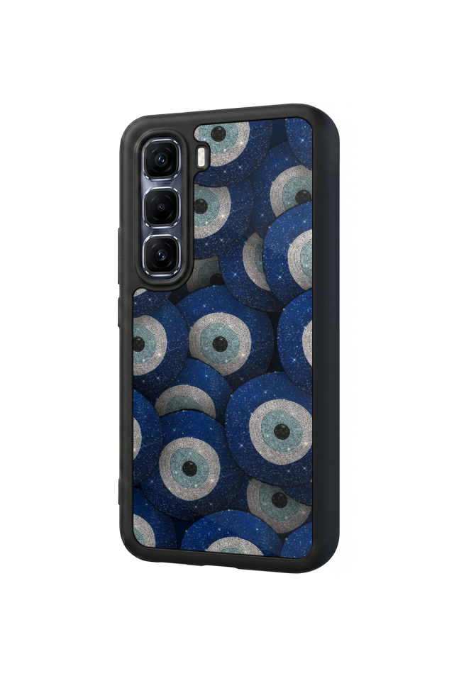Infinix Hot 60 Pro Plus Uyumlu Nazar Tasarımlı Glossy Premium Kılıf
