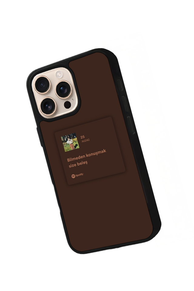 iPhone 14 Pro Uyumlu Sarki Sozleri Tasarımlı Glossy Premium Kılıf