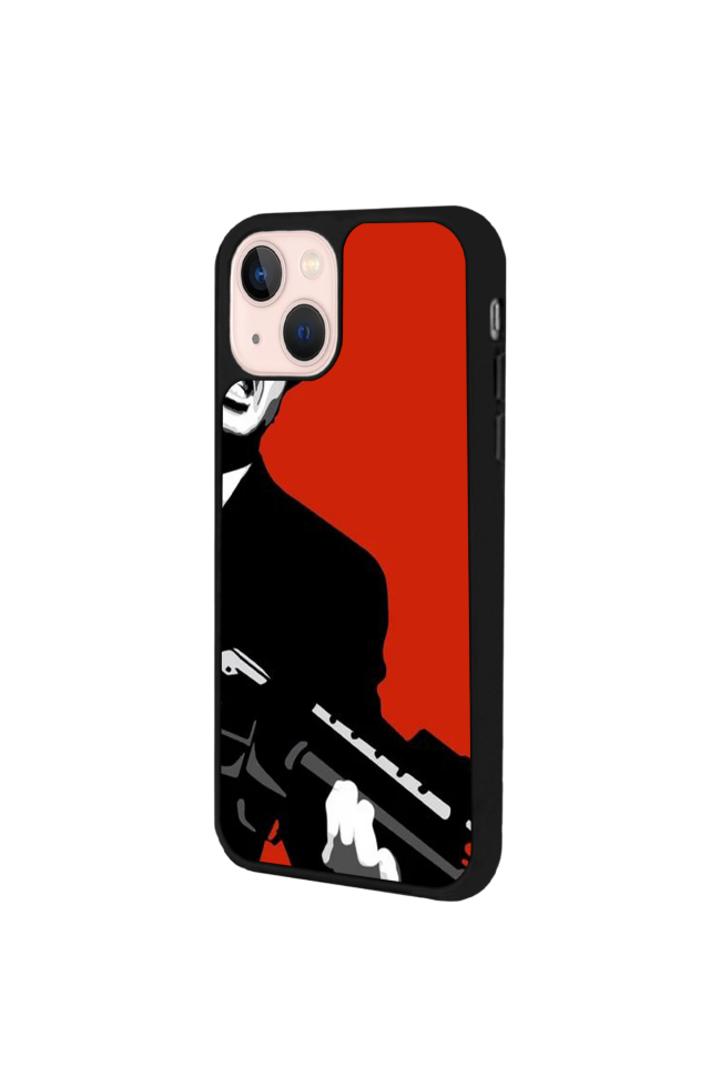 iPhone 14 Plus Uyumlu Scarface Tasarımlı Glossy Premium Kılıf