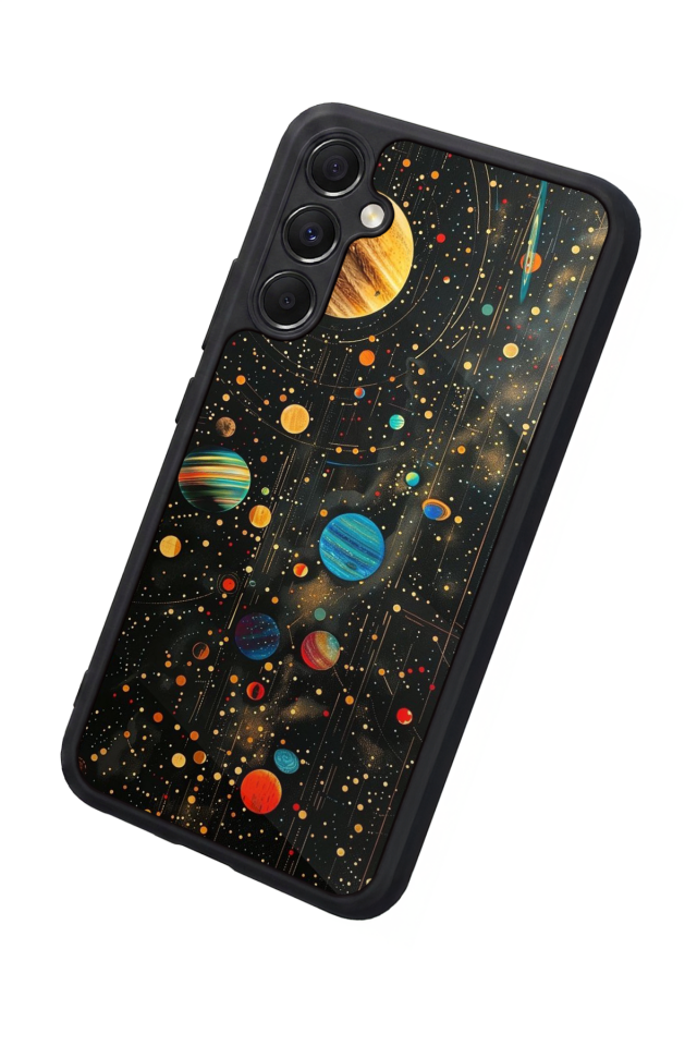 Samsung Galaxy M34 Uyumlu Uzay Tasarımlı Glossy Premium Kılıf