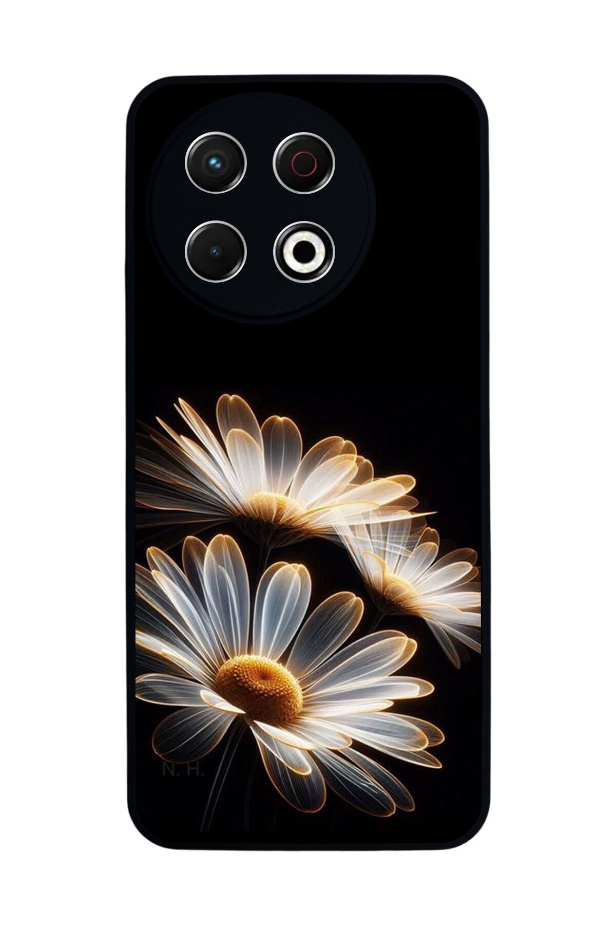 Tecno Spark 30 Pro Uyumlu Cicek Tasarımlı Glossy Premium Kılıf