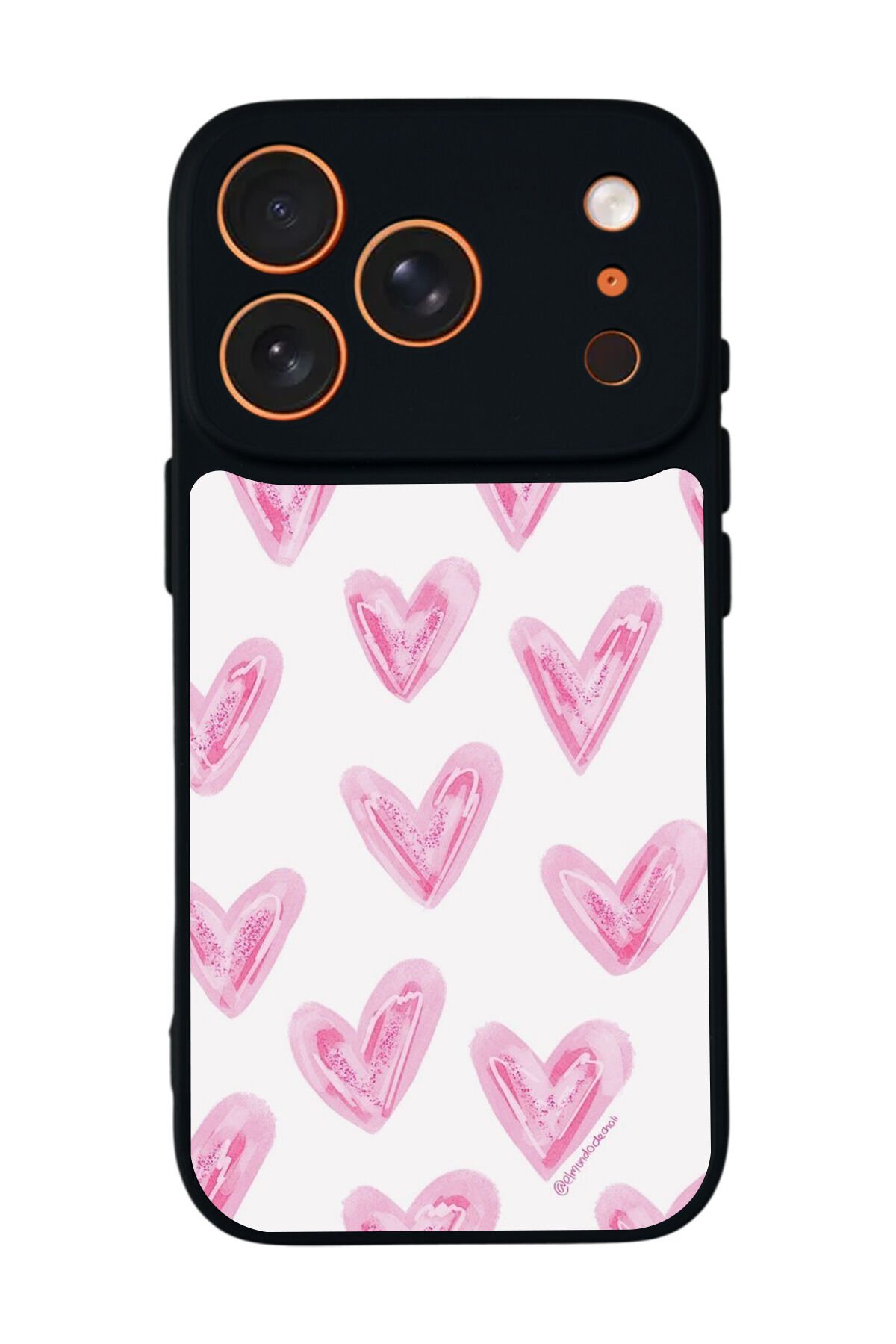 iPhone 17 Pro Max Uyumlu Kalp Love Tasarımlı Glossy Premium Kılıf