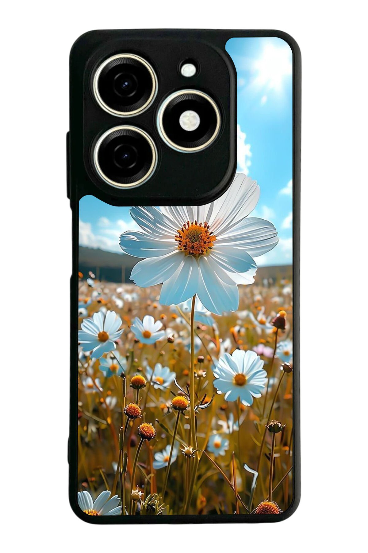 Infınıx Smart 8 Pro Uyumlu Cicek Tasarımlı Glossy Premium Kılıf