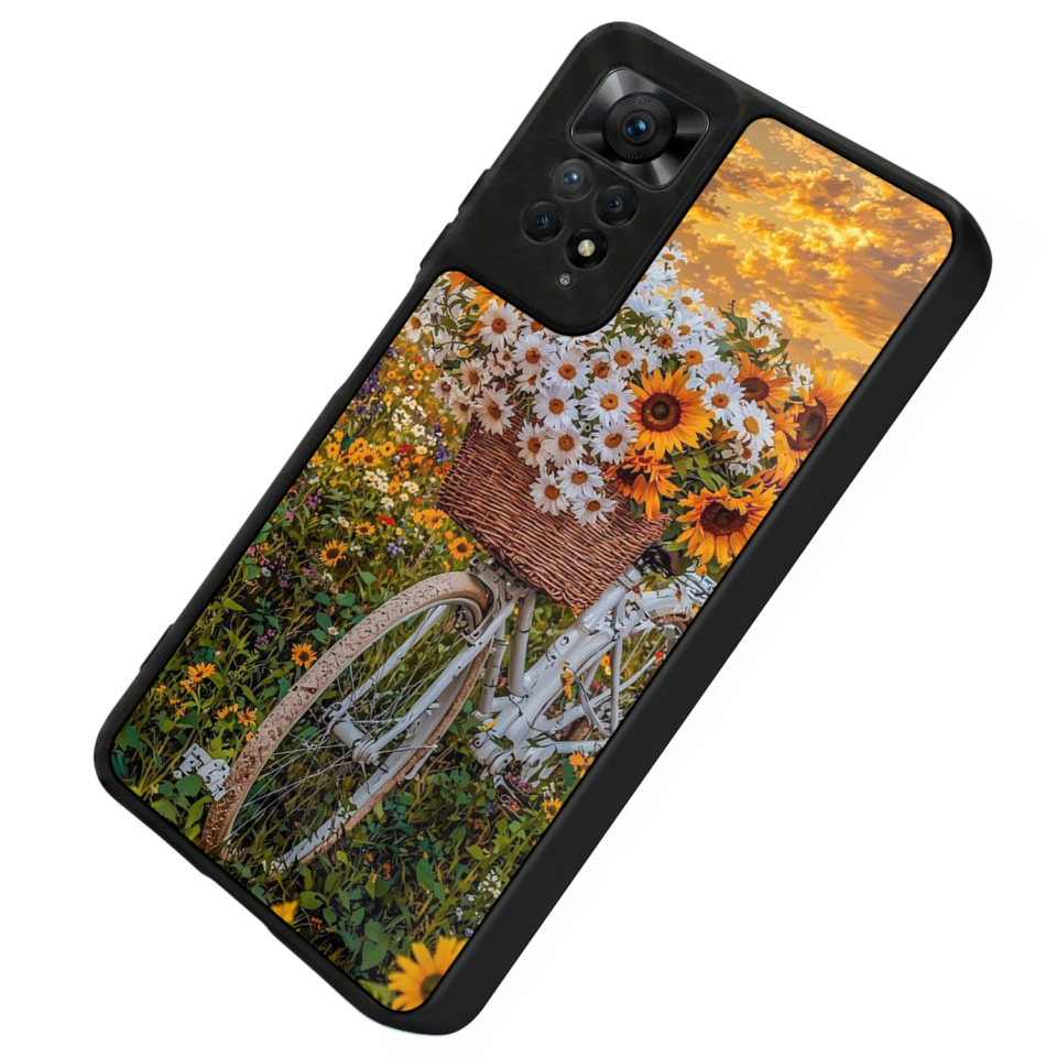 Xiaomi Redmi Note 12 Pro Uyumlu Cicek Tasarımlı Glossy Premium Kılıf
