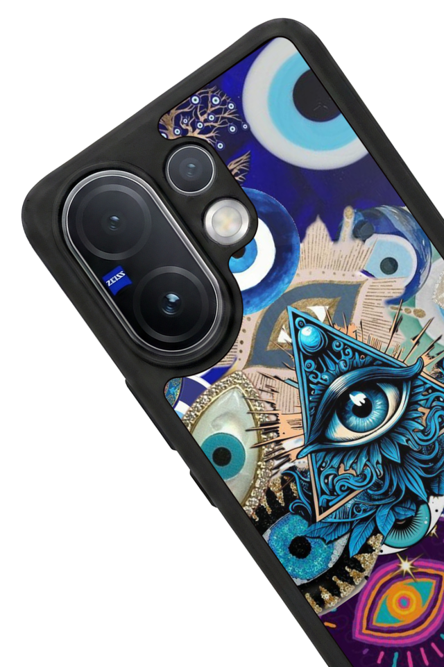 Vivo V60 Uyumlu Göz Tasarımlı Glossy Premium Kılıf