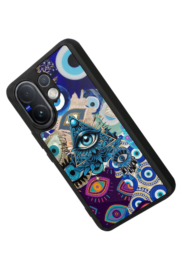 Vivo V60 Uyumlu Göz Tasarımlı Glossy Premium Kılıf