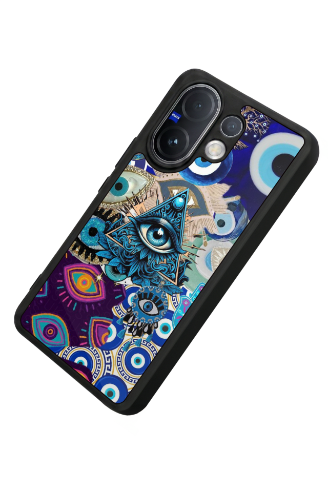 Vivo V60 Uyumlu Göz Tasarımlı Glossy Premium Kılıf