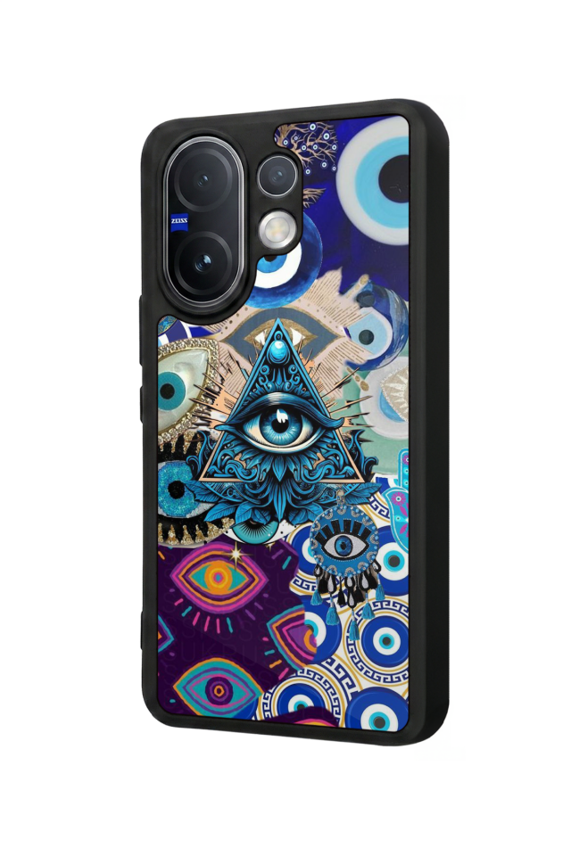 Vivo V60 Uyumlu Göz Tasarımlı Glossy Premium Kılıf