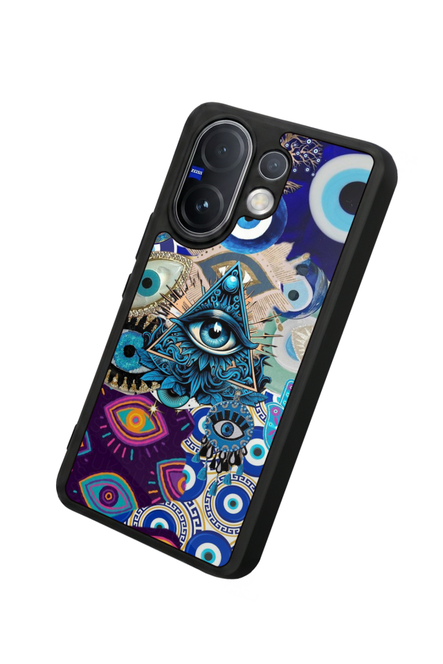 Vivo V60 Uyumlu Göz Tasarımlı Glossy Premium Kılıf