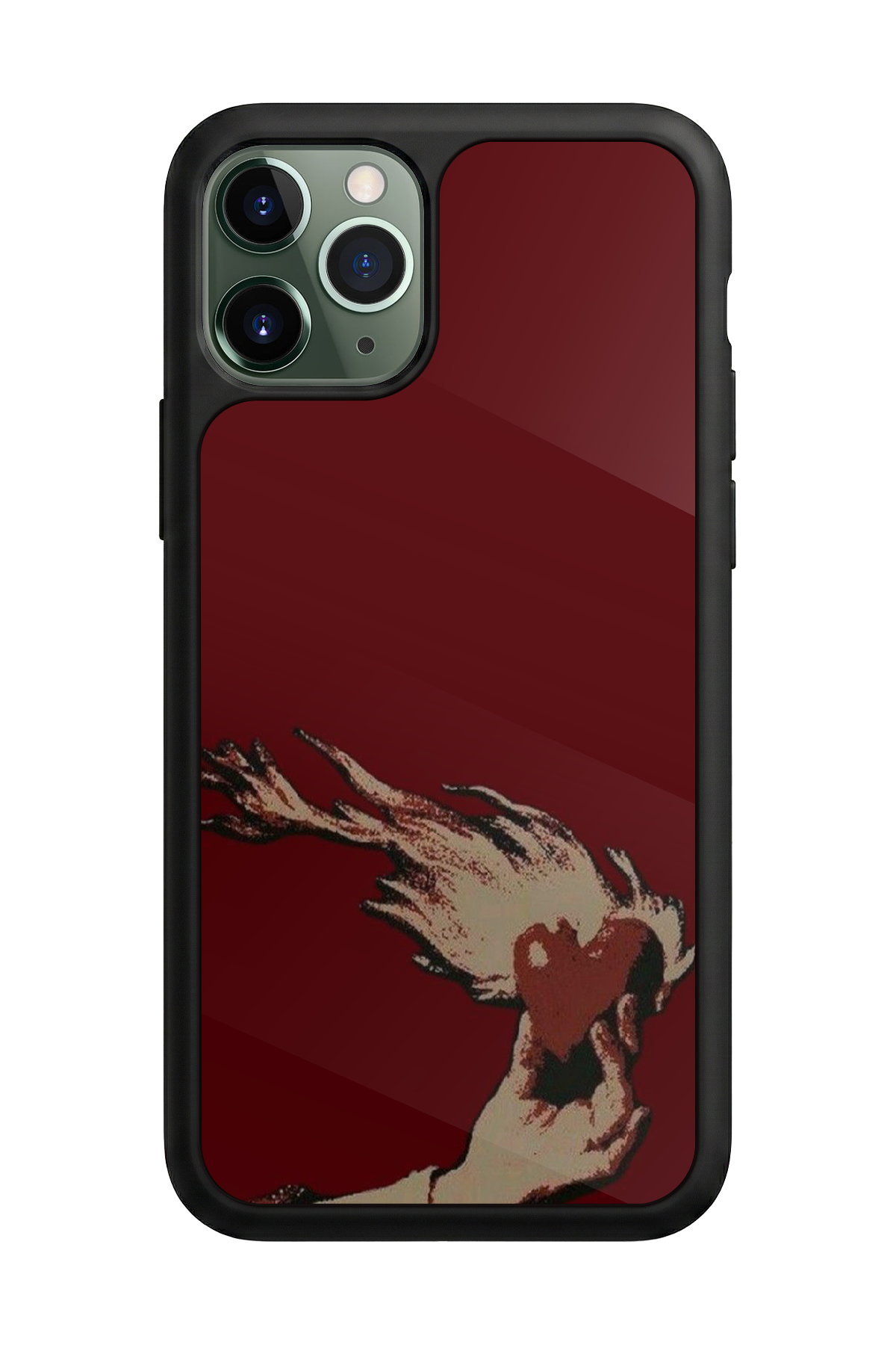iPhone 11 Pro Max Uyumlu Kalp Love Tasarımlı Glossy Premium Kılıf