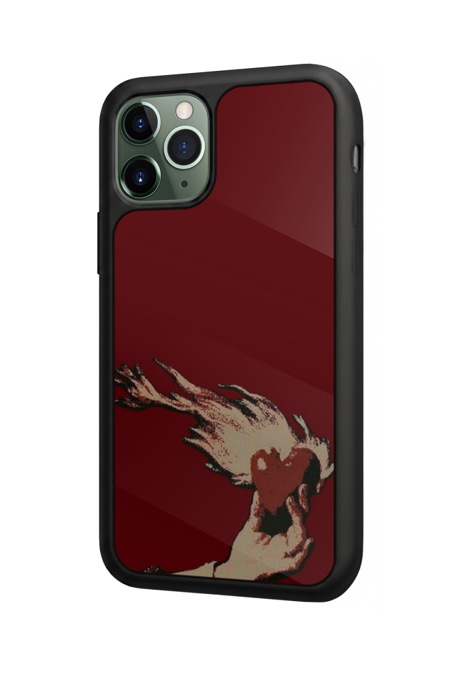 iPhone 11 Pro Max Uyumlu Kalp Love Tasarımlı Glossy Premium Kılıf
