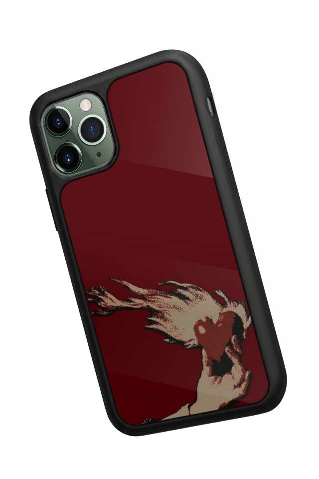 iPhone 11 Pro Max Uyumlu Kalp Love Tasarımlı Glossy Premium Kılıf